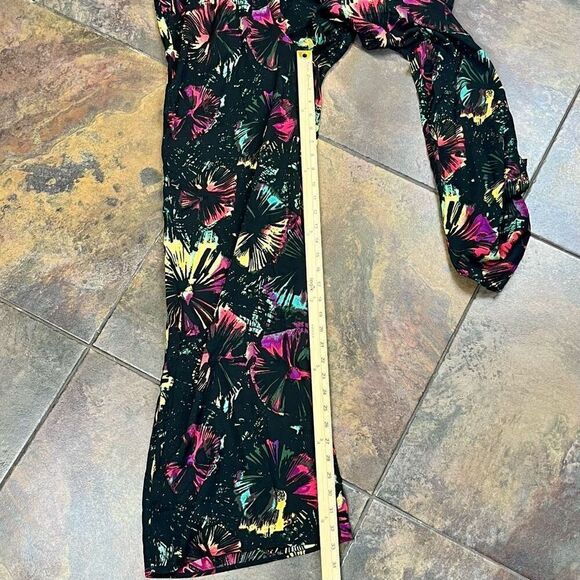 New! NWT BCBG Maxazria Multicolored Floral Wide Leg Pants Small - Picture 8 of 12